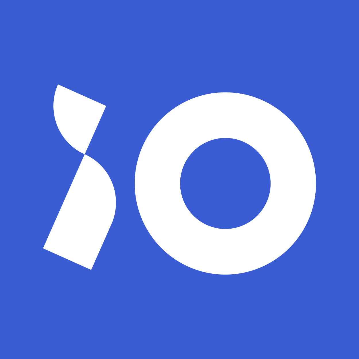 iO logo color blue